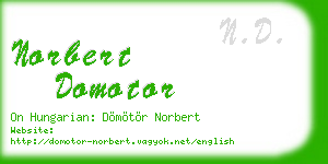 norbert domotor business card